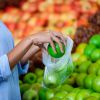 Roll of 610 Clear Produce Bags 11 x 17 Food Storage Bags on a Roll 11x17 Thickness 0.5 Mil High Density Poly Grocery Bags for Food Fruit Vegetables Me