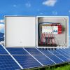 VEVOR PV Combiner Box, 6 String, Solar Combiner Box with 15A Rated Current Fuse, 125A Circuit Breaker, Lightning Arreste and Solar Connector