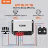 VEVOR 30A MPPT Solar Charge Controller, 12V / 24V Auto DC Input, Solar Panel Regulator Charger with Bluetooth Module