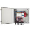 VEVOR PV Combiner Box, 6 String, Solar Combiner Box with 15A Rated Current Fuse, 125A Circuit Breaker, Lightning Arreste and Solar Connector